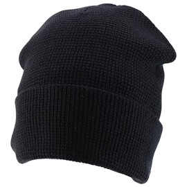 Armycrew XXL Oversized Waffle Knit Pattern Winter Long Beanie - Black