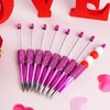 Phnydreg 12 Pcs Beadable Pens Rhinestones Beadable Pens Plastic Black