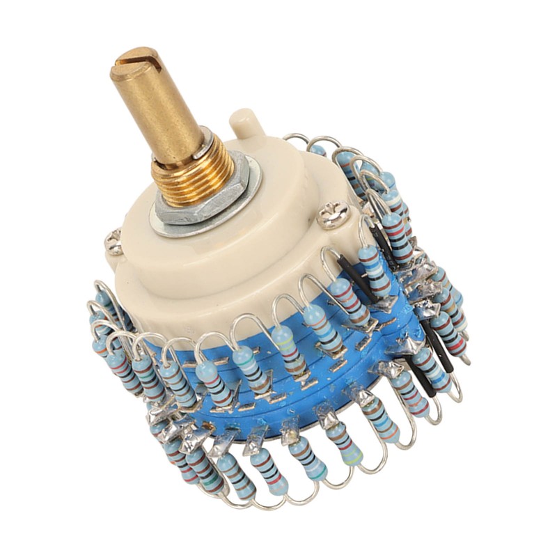 Two Channels Volume Potentiometer 2×24 Gear 20K High Accuracy Volume