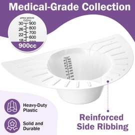 TrelaCo 50 Pcs Urine Collection Hat for Toilet Stool Sample Collection Kit Toilet Hats to Catch Urine Pee Catcher Urine Collector for Women and The Elderly, 30oz/900cc