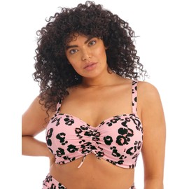 Elomi Swim Leopard Bandeau Plus Size Kambuku Pink, Pink, 40J