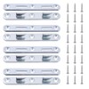 Antrader Wood Bed Rail Connecting Fittings, 5.1 Inch Zinc Round