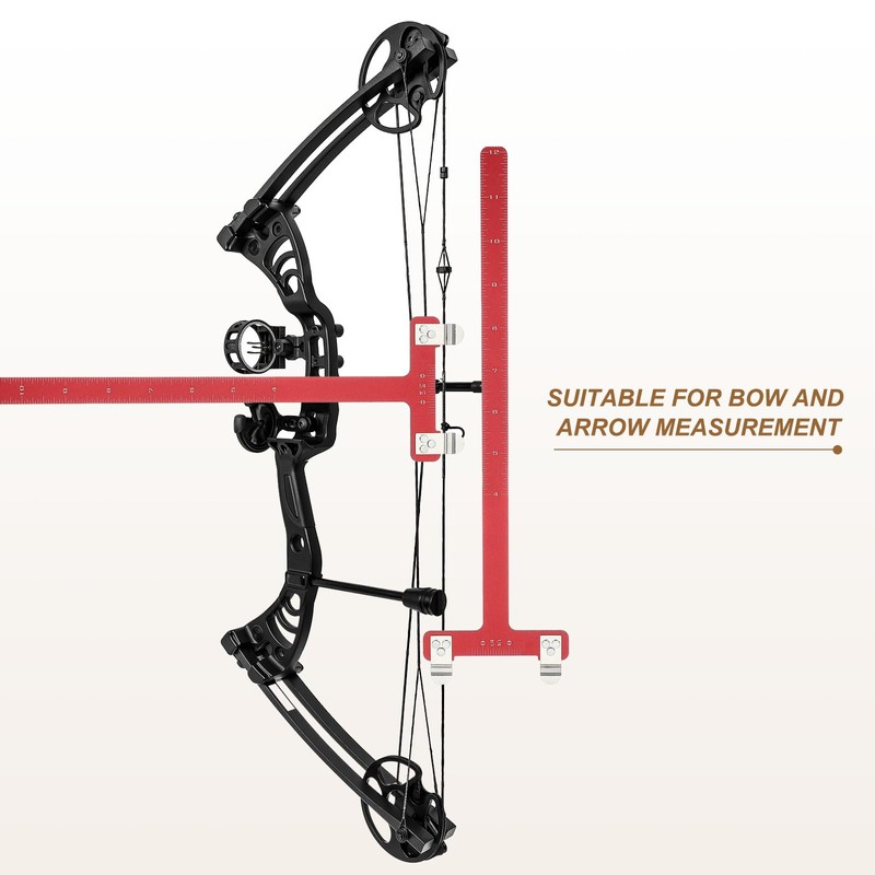 sourcing map Archery Bows Square T-Shape Ruler Tool Nocking Points