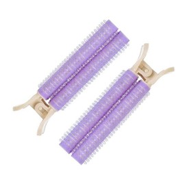 LIKENNY Purple 2 Pieces Magic Curler Hand Winding Curler Oval Fluffy Hair Curler Bangs Clip