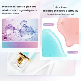 2er-Pack Niacinamid Aufhellende Zahnpasta – Tiefenreinigung & Zahnschmelzstärkung für weißere Zähne und frischen Atem