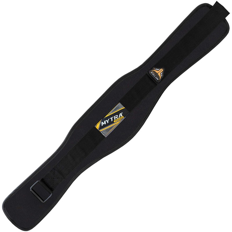 Mytra 6 Inch N8 Weight Lifting Curved Belt, black, XS
