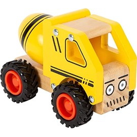 small foot Concrete Mixer, Toy Vehicle for Children, Made of Wood, with Rubberised Wheels, from 18 Months, 12286
