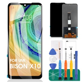 for Umidigi Bison X10 LCD Digitizer Repair Kits for Umidigi Bison X10 Pro Replacement Screen for Bison X10/X10 Pro Touch Screen Display Assembly Replacement Black 6.53"