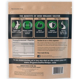 MSM Organic Sulfur Crystals by No Boundaries Health and Wellness – All-Natural, Premium Health Supplement: 99.9% Pure MSM – Benefits: Joint Pain, Allergies, Skin, Hair & Nail Health – No Fillers