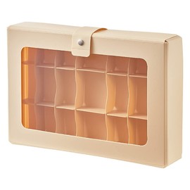 Lihit Lab CUBEFIZZ A698-16 Master Storage with Dividers Collection Case, A5, Beige