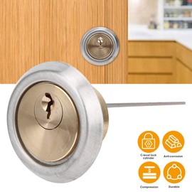 C-Grade Copper Lock Core, with Three Keys Anti-Pry and Security Door Lock Deadbolt for Iron Doors Wooden Doors Security Doors