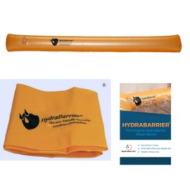 The Original HydraBarrier Standard Flood Barrier – 6 ft Long x 4 in High – Light, Reusable Sandbag Alternative – Flood Control & Diversion Tube for Home, Garage, Door & Property Protection