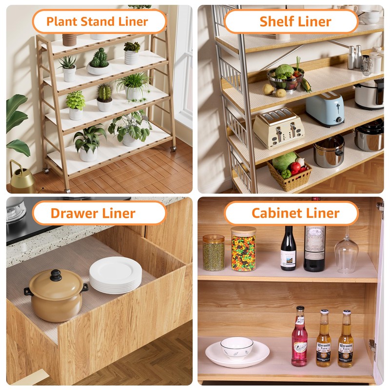 PABUSIOR Pantry Shelf Liner for 16 inch Wire Shelving -