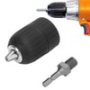 Keyless Drill Chuck Adapter, 1/2-20UNF Keyless Chuck, 2.0-13MM Plastic Shell