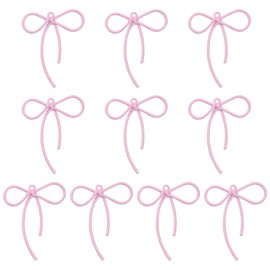 COGCHARGER 10 Pieces Bow Charms for Jewelry Making Pink Bulk Cute Alloy Charms Pendants for Bracelet Necklace Earring DIY Supplies