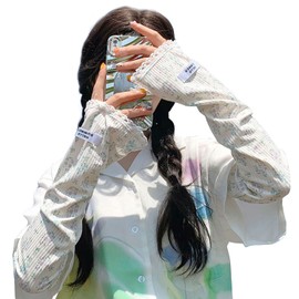 WindTour Women’s Arm Covers, UV Protection, Summer, Sun Protection, Sweat Absorbent, Quick Drying, Finger Holes Fit, Loose, Covers Back of Hand, Unisex, UPF50+, Herbs