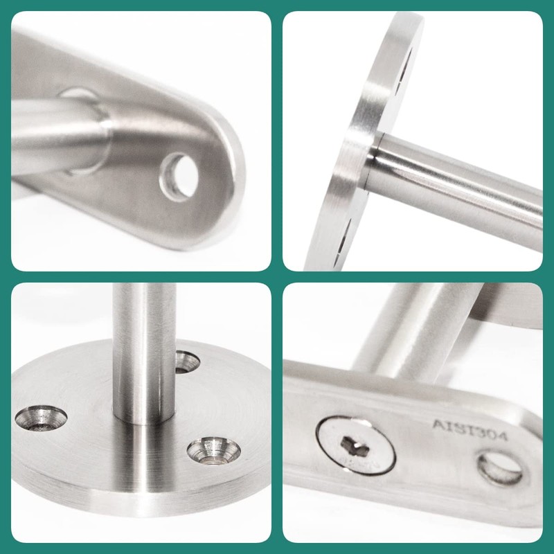 PRIOstahl Handrail Holder Handrail Support Wall Bracket Handrail Support -