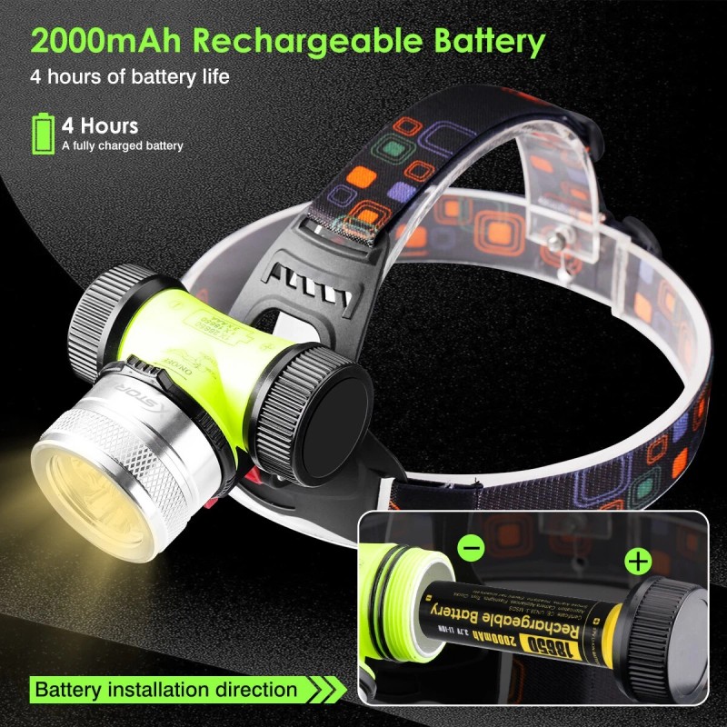 X.store Underwater 262ft Waterproof Scuba Diving Light LED Headlamp Headlight