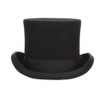 GEMVIE Men 100% Wool Mad Hatter Satin Lined Black Low