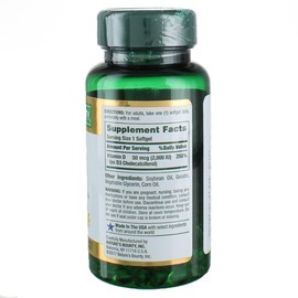Nature's Bounty Nature's Bounty Vitamin D3 2000 IU Softgels 150 ea (Pack of 4)