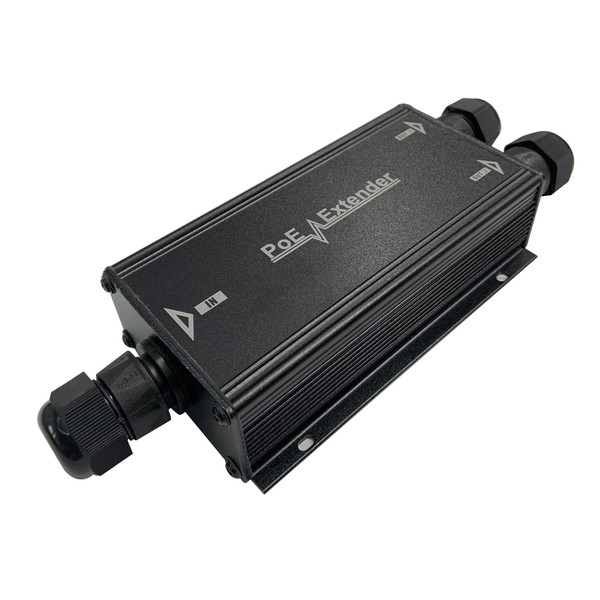 2 Channel Gigabit PoE+ Extender Outdoor, 2 Port PoE Out,