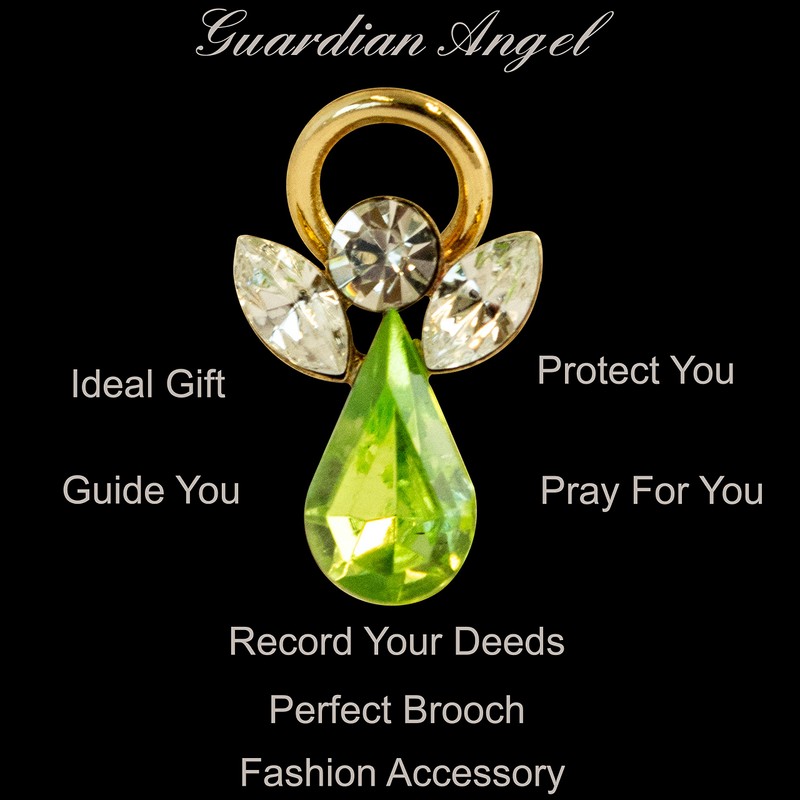 Guardian Angel August Birthstone Angel Pin With Gem Stone Sentimental