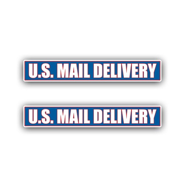 (2) U.S. Mail Delivery Vinyl Decal Sticker Carrier Driver Frequent