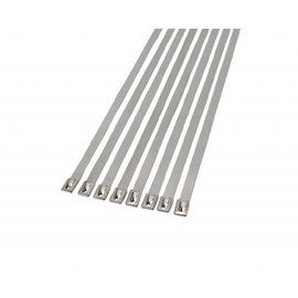 5/16" Stainless Steel Self-Locking Ball Lock Cable Ties, Extra Wide, Monster Size (50, 6")