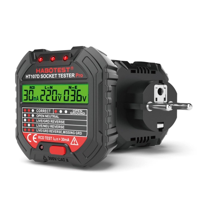 CENPEK Socket Tester, Power Socket Tester with Voltage Display, 90-250V