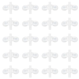 PIYANYO 20PCS Plastic Suction Cup Holder Aquarium Fish Tank Feeding Separator Suction Cup Clamp Bracket Transparent
