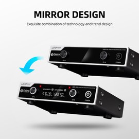 D Debra Wireless Microphone System UHF UBR-102 with Cordless Handheld Lavalier Headset Mics, 260ft Range, Suitable for Church, Lectures, Karaoke, Weddings, DJ, and Bars(2 Handheld)