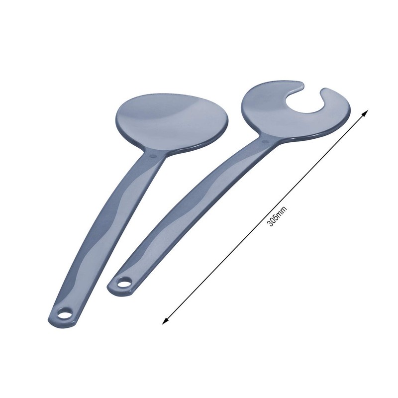 Rotho 30 cm Green Onda Salad Servers, Plastic (PP) BPA-Free,