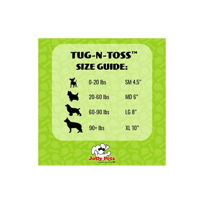 Jolly Pets Tug-n-Toss Heavy Duty Dog Toy Ball with Handle,