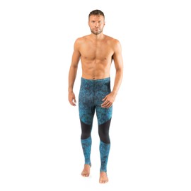 Cressi Hunter Rash Guard Pants, Camo Blue, XL
