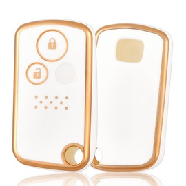 OFF WE GO Key Shell TPU Car Key Cover, Key Case, Compatible with New Honda Step Wagon, Freed, Elysion, Odyssey, CR-Z, Zest, Accord Stream, Insight, CR-V, Fit Shuttle, Life, Roadster, New Honda