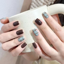 Domiya Nail Tip, Ballet, Short Nail Tip, Very Short, Popular, Nail Stickers, Cute, 3D Nails, 24 Pieces, Round Tip, Fashion, Wedding Nail Tip, Bride Nail (DY496)