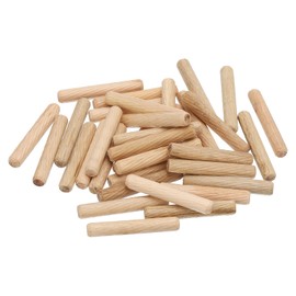 PATIKIL 1/3 Wooden Dowel Pins, 200 Pcs M8x50mm Wood Dowel Pins Hardwood Pegs Fluted Groove Easy Insertion for Crafts Furniture Door Art