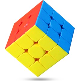 CFMOUR Speed Cube 3x3x3 - Moyu Meilong 3C, Stickerless Magic Cube 3x3, Fast Smooth Turning Vivid Colour 3D Puzzle Brain Toy Travel Games, Turns Quicker Than Original