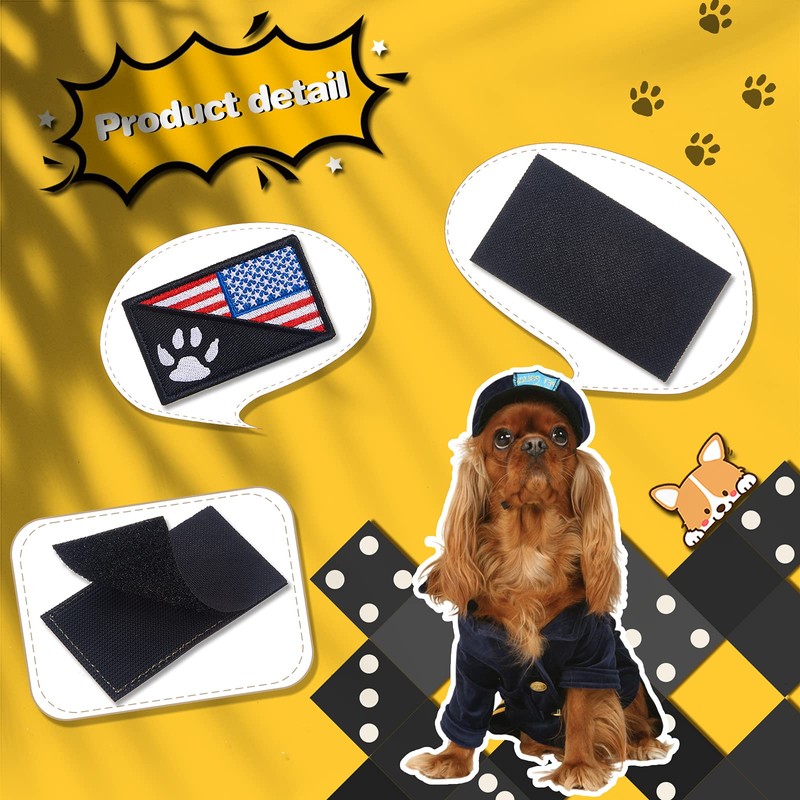 15 Pieces Service Dog Patches Dog Vest Patches Removable Tactical