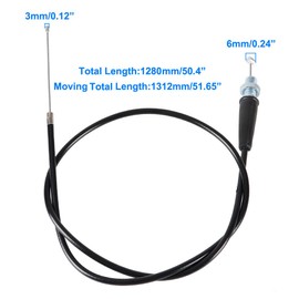 50" Throttle Cable for Coleman CT100U CT200U Baja MB165 MB200 196cc 5.5hp 212cc 6.5hp Mini Bike Thumb Throttle Cable BT200X Doodlebug DB30 MOTOVOX MBX10 MBX11 MBX12 Pit Dirt Bike Go kart Parts