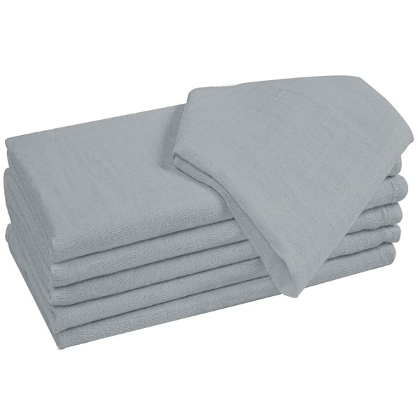Comfy-co Cloth Dinner Napkins Set of 6 - Muslin Fabric