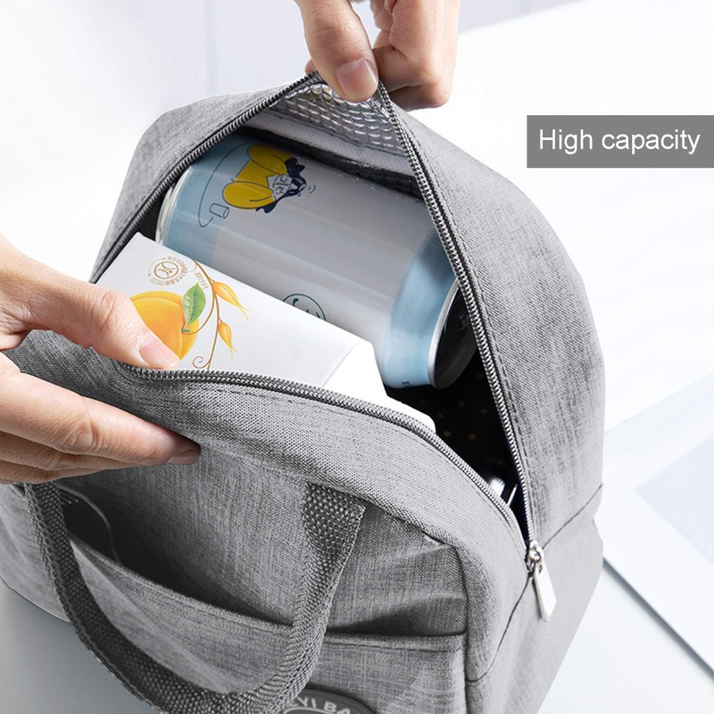 JEEZAO Small Lightweight Lunch Bag, Cool Bag, Insulated Bag for