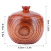 Wooden Spice Container, Salt Box with Lid, Spoon, Vintage Spice
