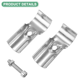 M METERXITY 4-Pack Structural Pipe Connector, T Clamps Stainless Steel Pipe Connector for OD 25MM Convert 28MM Pipe, Conduit Connectors