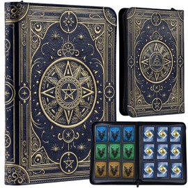 Star Mage Trading Card Binder - 9 Pocket Ringless TCG Binder - Premium Faux-Leather - 432 Side-Loading Pockets - Perfect Storage Holder for MTG, and Many TCG & Trading Card Collections (No Jewel)