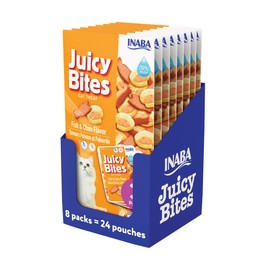 INABA Juicy Bites Grain-Free, Soft/Moist/Chewy Cat Treats, 0.4 oz per Pack, 24 Packs