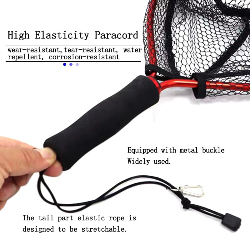 Aluminum Alloy & Soft Rubber Mesh Kayak Fishing Net -