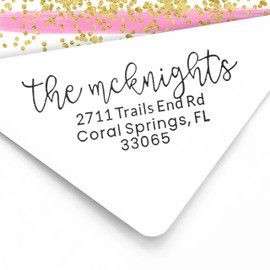 Custom Return Address Stamp – Self Inking Rubber Stamp – 3 Sizes to Choose from (Design 4)