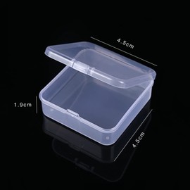 24 Pack Small Clear Plastic Beads Storage Box,Containers Dividers Box,for Storage of Small Items, Crafts, Jewelry, Hardware.