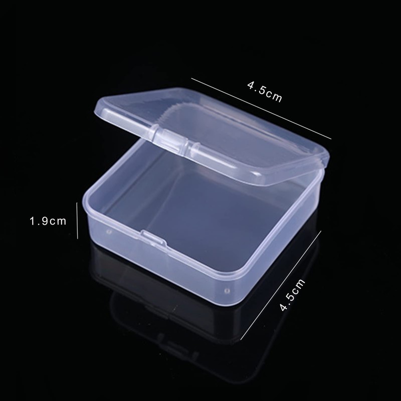 24 Pack Small Clear Plastic Beads Storage Box,Containers Dividers Box,for